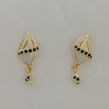 916 gold fancy black stone earrings by 