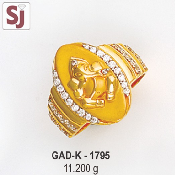 Ganpati Gents Ring Diamond GAD-K-1795