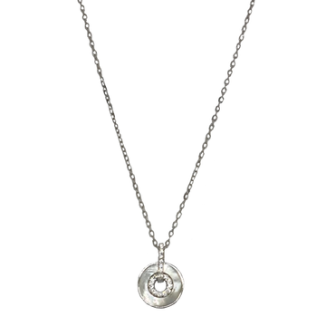 Round Shape Pendant With Chain 925 Sterling Silver...