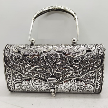 puran 925 pure silver handbag in Fine floral carvi... by 