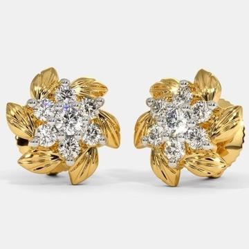 22 Kt 916 Gold Cz Diamond Earring by 