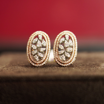 designer rose gold diamond earring by 