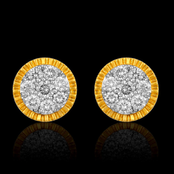 Gold light weight diamond earrings