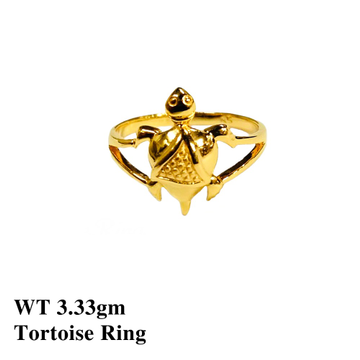 22K Tortoise Ring Plain by 
