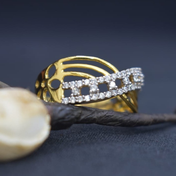 916 Gold CZ Designer Ladies Ring MK-R14 by 
