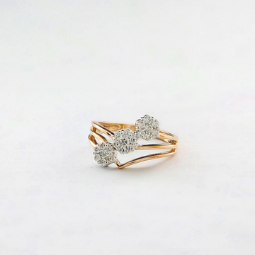Bedazzling 14ct rose gold diamond ring for women