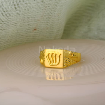 916 gold cz hallmark mens designer plain ring mpr1...