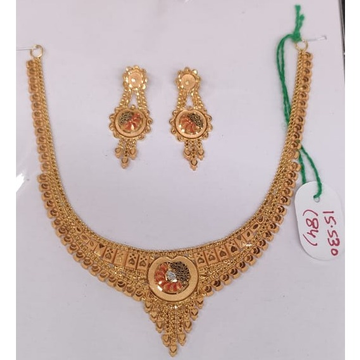 22 carat gold ladies necklace set RH-LN913