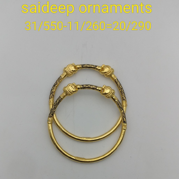 22 kt 916 copper Bangles design by Saideep Jewels