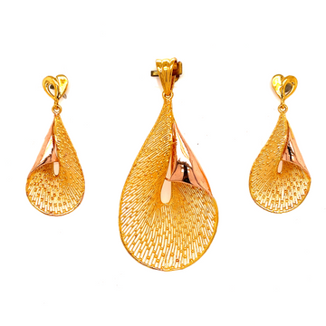 22k gold turkish morning glory pendant set by 
