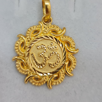 916 HALLMARK GOLD OM PENDENT by Sangam Jewellers