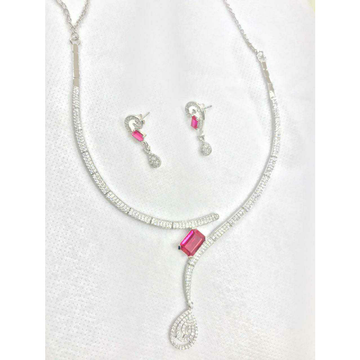 92.5 Sterling Silver Rich Look Neckless Set Ms-278... by 