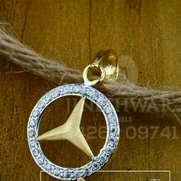 18kt Fancy Designer Cz Gold Ladies Pendant