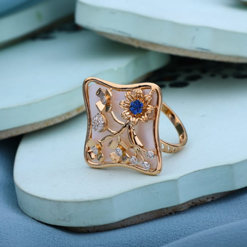 750 Rose Gold CZ Hallmark Gorgeous Ladies Ring RLR...
