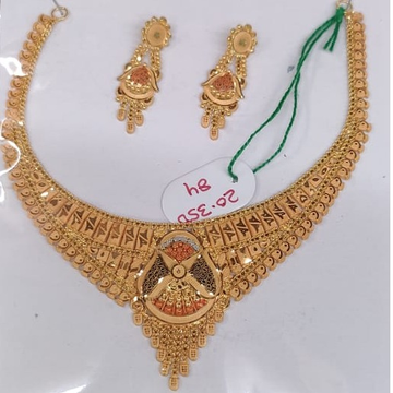 22 carat gold ladies necklace set RH-LN915