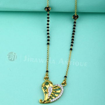 22k gold heart shape pendant  with chain Mangalsut...