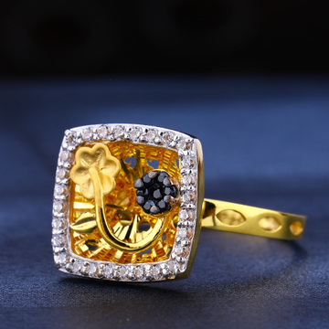 916 Women's Gold Designer  Cz Hallmark Ring LR544