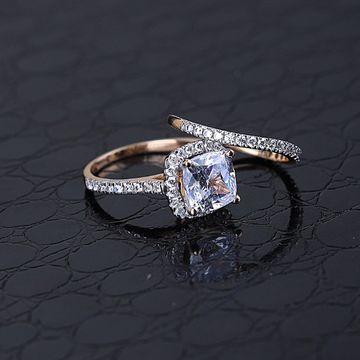 Gold full cz diamond ladies ring by 