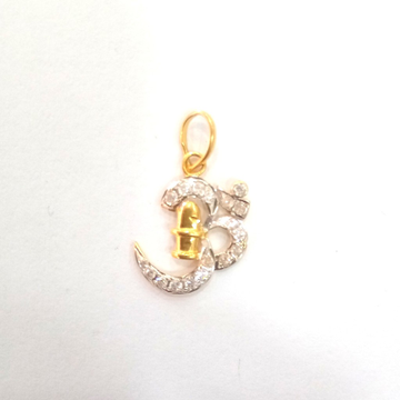 22K GOLD ANTIQUE OM DIAMOND PENDANT by Shreeji Silver Palace