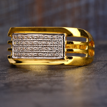 22KT  Gold CZ  Gentlemen's Ring MR616