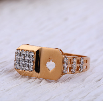 750 Rose Gold Gorgeous Hallmark Men's Ring RMR74
