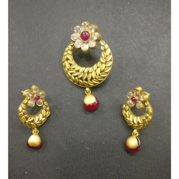 916 gold antique pendant set by 