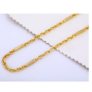 22KT Gold Plain Gorgeous Men's Choco Chain MCH311