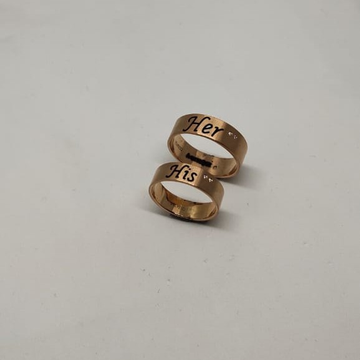 18 ct rose gold couple bands by 