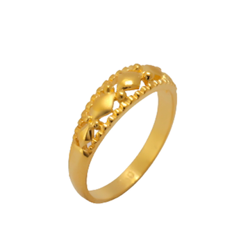 Morse Code Ring, Yellow Gold - Letter 