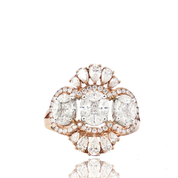 Rose Gold Attractive Design Diamond Ring  by 