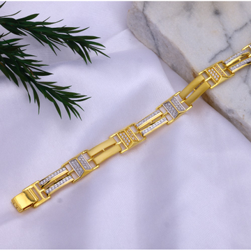 22k gold casting designer diamond cz bracelet. by 