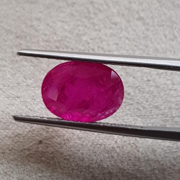 3ct Oval Shape Pink Ruby-Manek SG-R01 by 