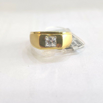 Pj-GJR-151 916 Gold Single Diamond Gents ring by 