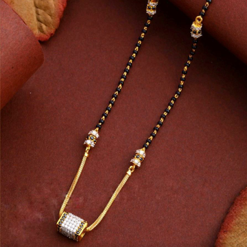22KT/ 916 Gold Handmade square pendant mangalsutra... by 