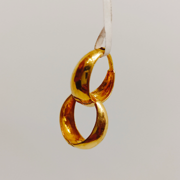20 Carat Solid plain Gold Earrings  by Ghunghru Jewellers