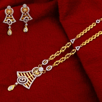 22 carat gold stylish chain necklace set RH-NS386