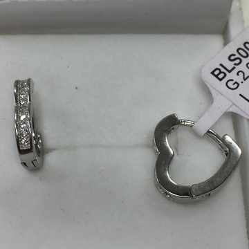 925 sterling silver heart shape diamond bali for l... by 