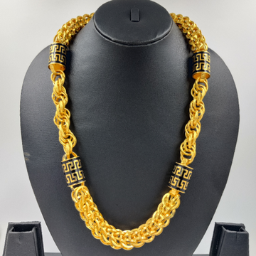 916 Gold Fancy Hollow Mix Chain