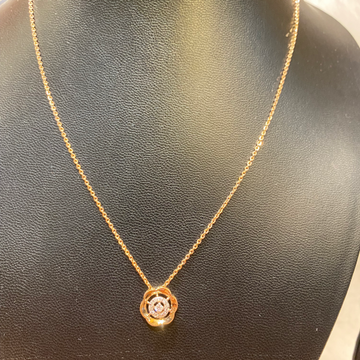 Italian rose gold rose design necklace by 