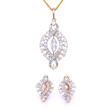 Grand filigree diamond pendant & earring set