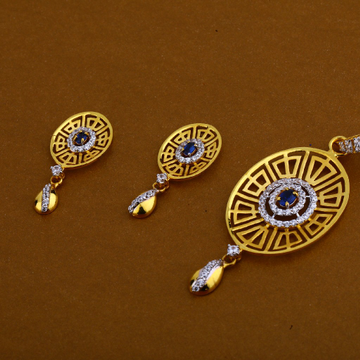 22CT Cz Ladies Exclusive Pendant Set FPS102