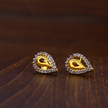 916 Gold Delicate Ladies Tops Earrings LTE198