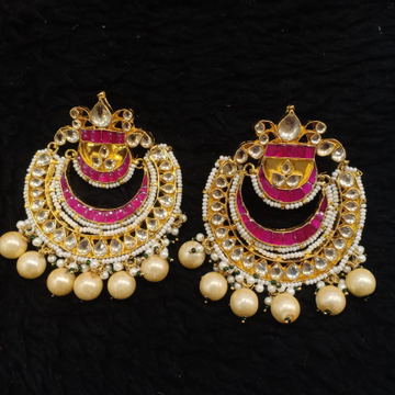 24k gold plated pachhi kundan jadau earrings