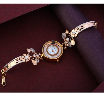 750 Rose Gold  stylish CZ Watch RLW335