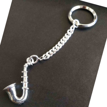 Silver   saxophone  charm  keychain   for    bike... by 