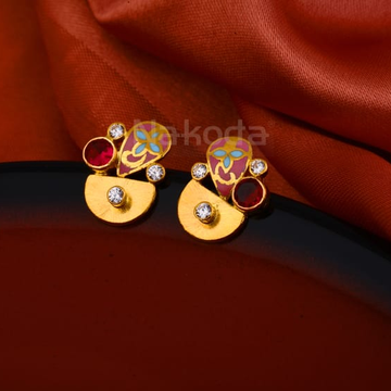 916 Gold Ladies Stylish Hallmark Antique Earring L...