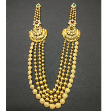 916 Gold Antique Bridal Necklace Set KG-N073 by Kundan