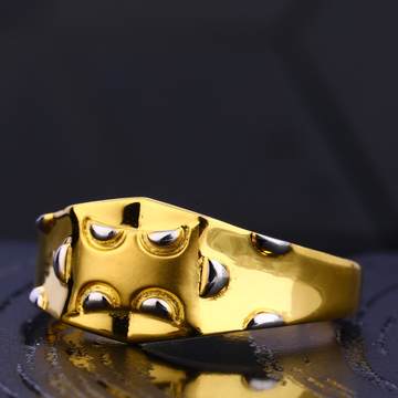 22kt Gold Men's Delicate  Plain Ring MR751