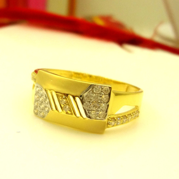 916 gold cz diamond adorable gents ring