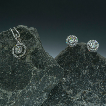 ladies Real diamond Pendant set by 